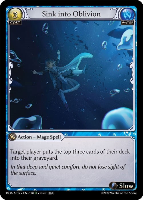 Image for Sink into Oblivion (Dawn of Ashes Alter Edition) (190) - Grand Archive TCG