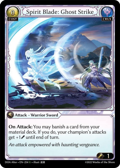 Image for Spirit Blade: Ghost Strike (Dawn of Ashes Alter Edition) (254) - Grand Archive TCG