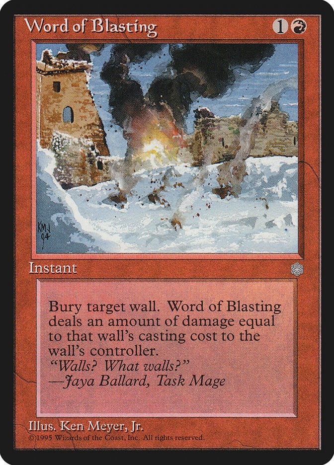 Image for Word of Blasting (Ice Age) - Magic: The Gathering