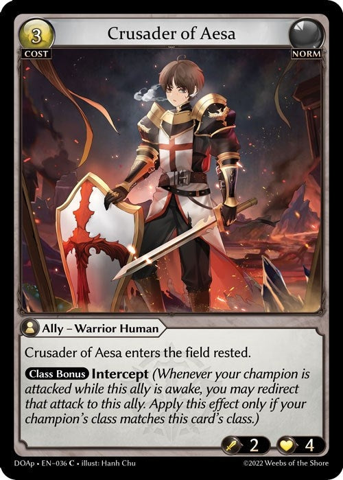 Image for Crusader of Aesa (Dawn of Ashes Prelude) (036) - Grand Archive TCG