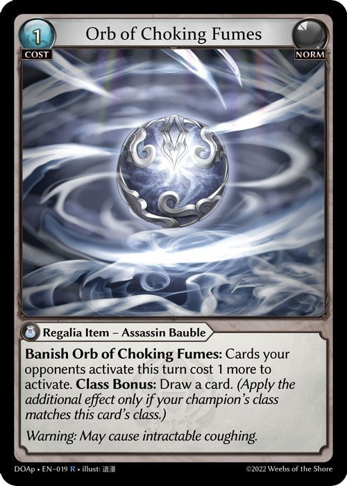 Image for Orb of Choking Fumes (Dawn of Ashes Prelude) (019) - Grand Archive TCG