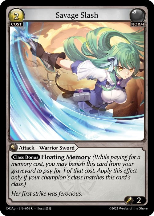 Image for Savage Slash (Dawn of Ashes Prelude) (056) - Grand Archive TCG