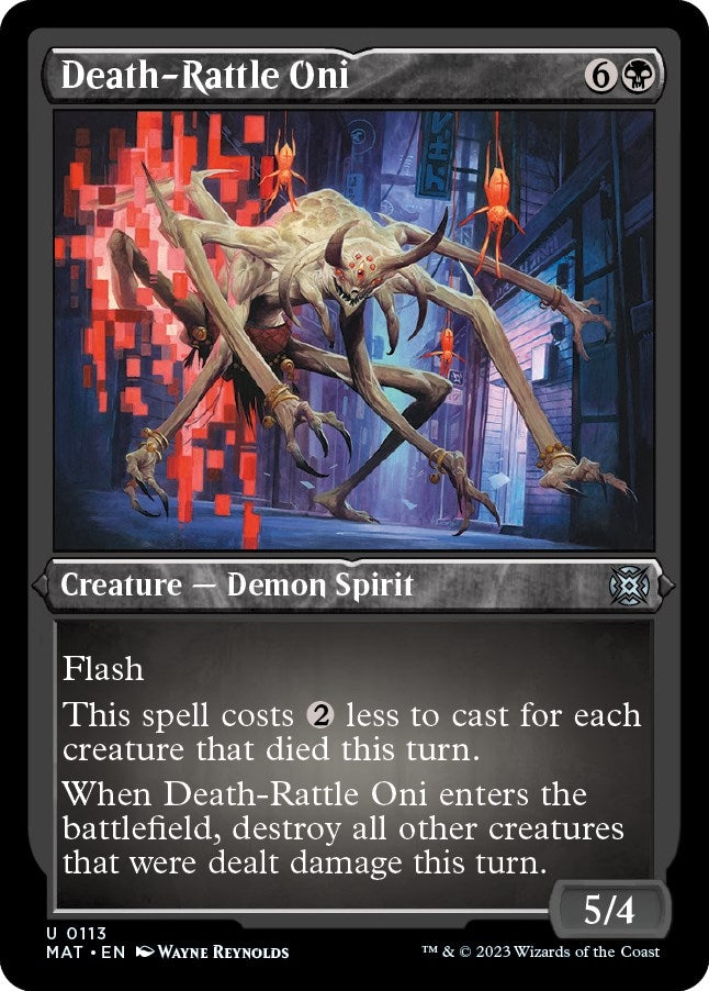 Image for Death-Rattle Oni (Foil Etched) (March of the Machine: The Aftermath) (113) - Magic: The Gathering