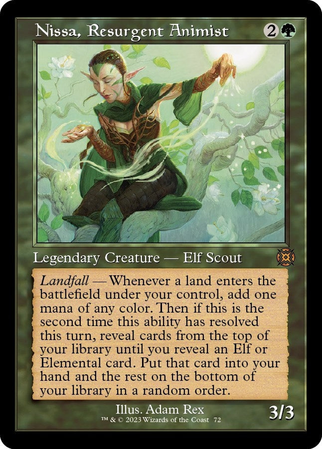 Image for Nissa, Resurgent Animist (Retro Frame) (March of the Machine: The Aftermath) (72) - Magic: The Gathering