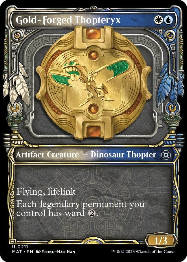 Image for Gold-Forged Thopteryx (Halo Foil) (March of the Machine: The Aftermath) (211) - Magic: The Gathering