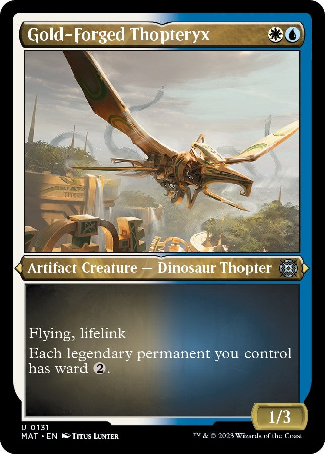 Image for Gold-Forged Thopteryx (Foil Etched) (March of the Machine: The Aftermath) (131) - Magic: The Gathering