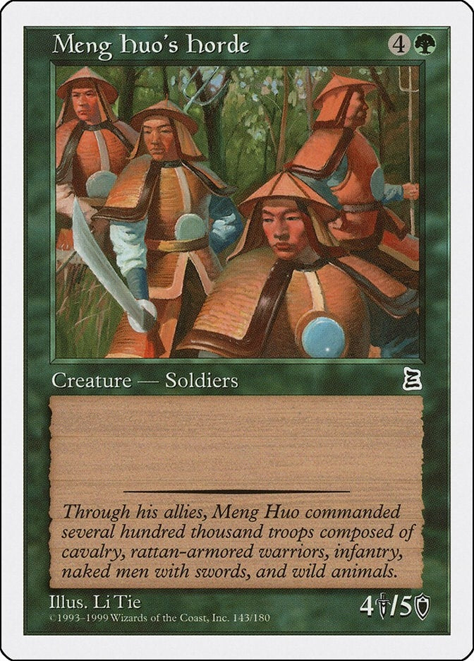 Image for Meng Huo's Horde (Portal Three Kingdoms) (143) - Magic: The Gathering