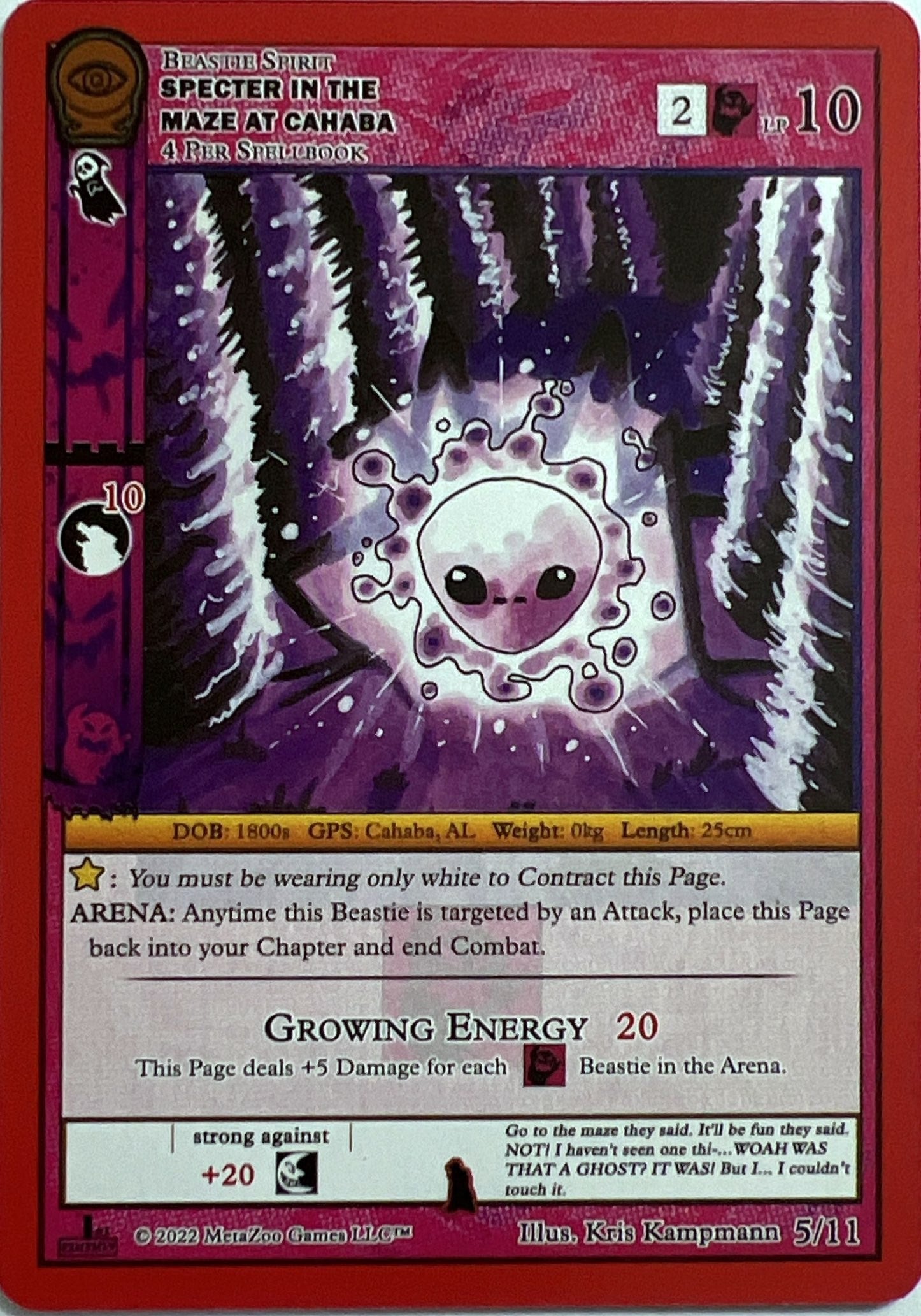 Image for Specter in the Maze at Cahaba (Seance: First Edition Release Event Deck) (5/11) - MetaZoo