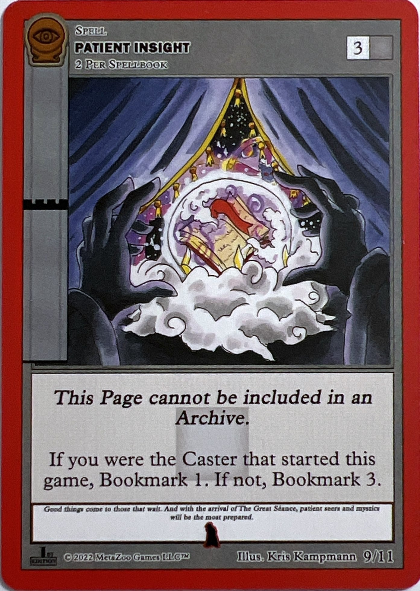 Image for Patient Insight (Arthur Ford) (Seance: First Edition Release Event Deck) (9/11) - MetaZoo