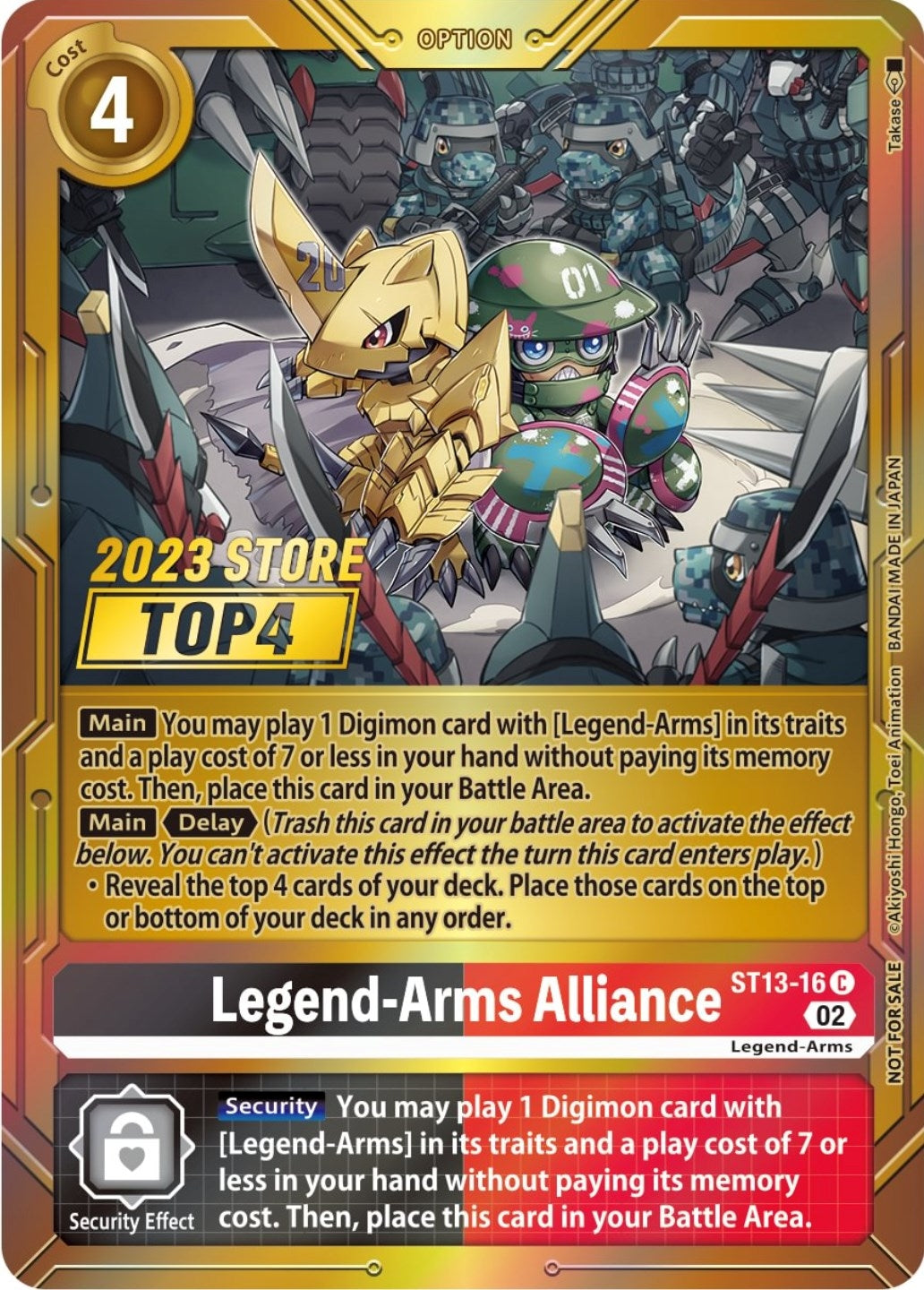 Image for Legend-Arms Alliance (2023 Store Top 4) (ST-13) (ST13-16 C) - Digimon Card Game