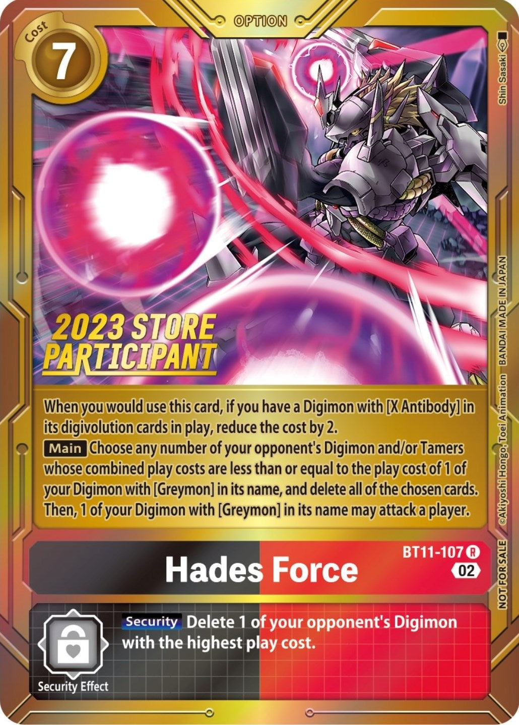 Image for Hades Force (2023 Store Participant) (BT11) (11107)