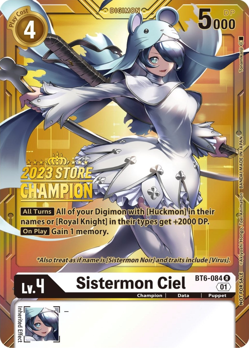 Image for Sistermon Ciel (2023 Store Champion) (BT06) (6084)