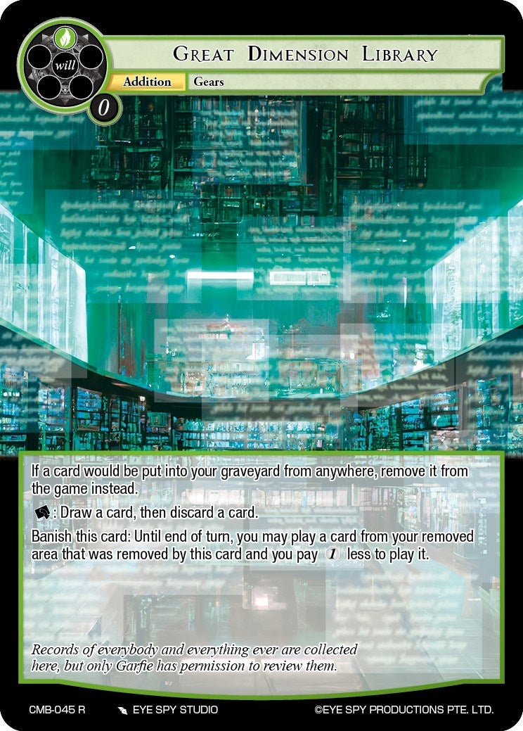 Image for Great Dimension Library (Crimson Moon's Battleground) (CMB-045 R) - Force of Will