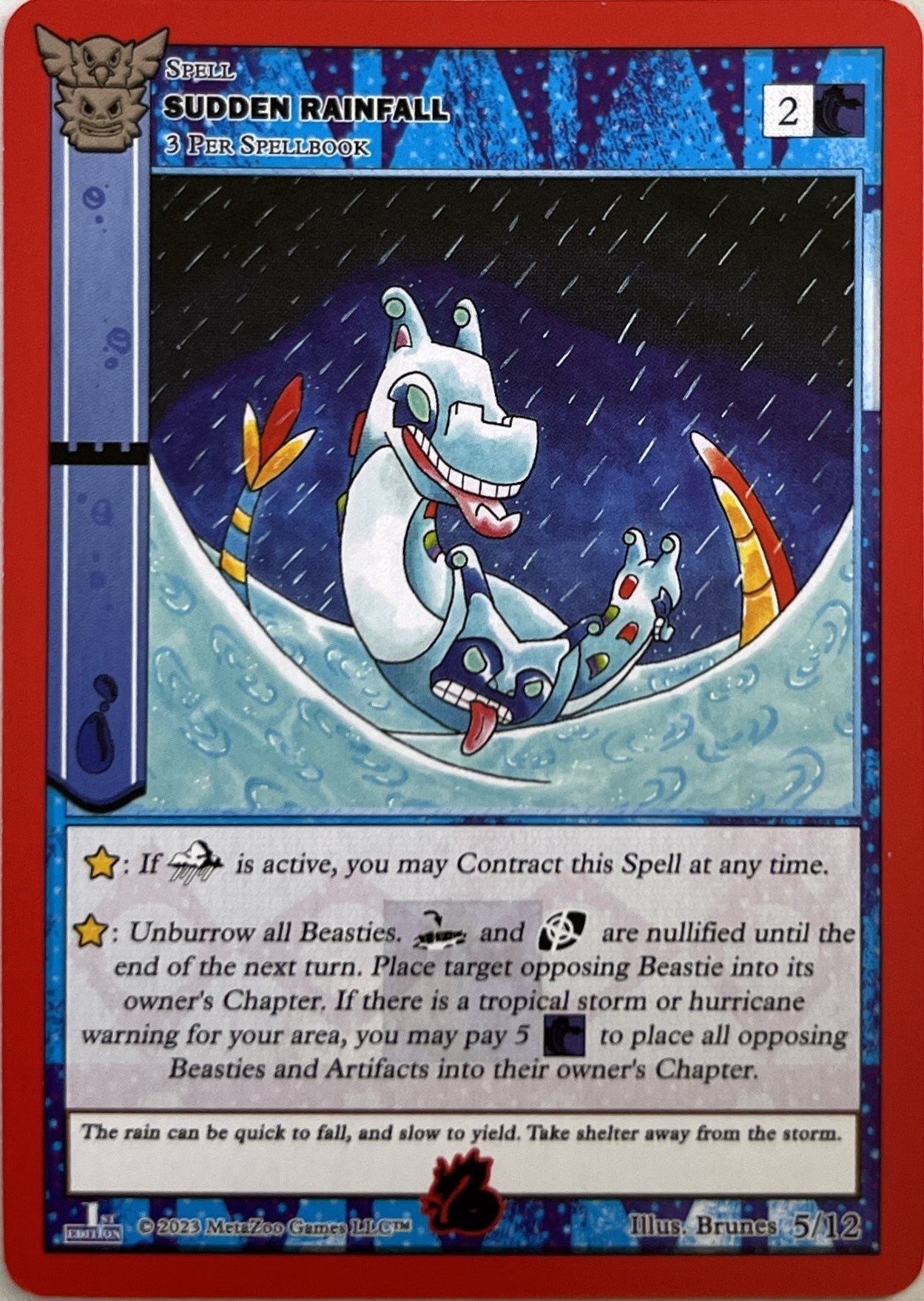Image for Sudden Rainfall (Native: First Edition Release Event Deck) (5/12) - MetaZoo