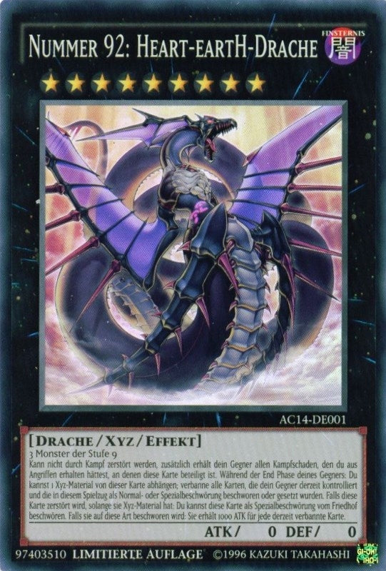 Image for Number 92: Heart-eartH Dragon (German) - "Nummer 92: Heart-eartH-Drache" (Advent Calendar 2014 (Adventskalender ZEXAL-Edition)) (AC14-DE001) - YuGiOh