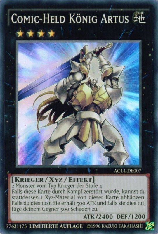 Image for Comics Hero King Arthur (German) - "Comic-Held König Artus" (Advent Calendar 2014 (Adventskalender ZEXAL-Edition)) (AC14-DE007) - YuGiOh