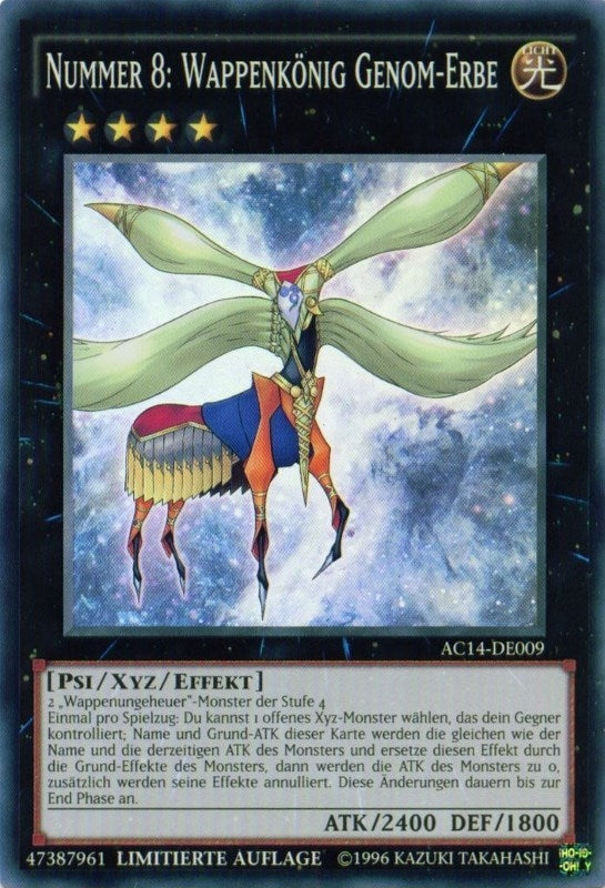 Image for Number 8: Heraldic King Genom-Heritage (German) - "Nummer 8: Wappenkönig Genom-Erbe" (Advent Calendar 2014 (Adventskalender ZEXAL-Edition)) (AC14-DE009) - YuGiOh