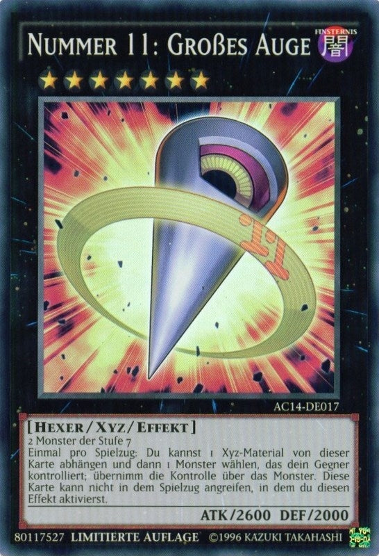Image for Number 11: Big Eye (German) - "Nummer 11: Großes Auge" (Advent Calendar 2014 (Adventskalender ZEXAL-Edition)) (AC14-DE017) - YuGiOh
