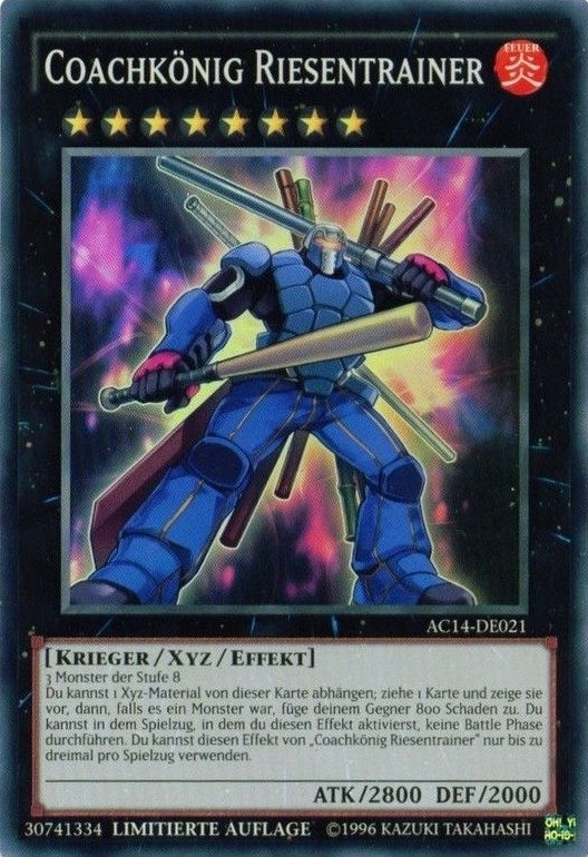 Image for Coach King Giantrainer (German) - "Coachkönig Riesentrainer" (Advent Calendar 2014 (Adventskalender ZEXAL-Edition)) (AC14-DE021) - YuGiOh