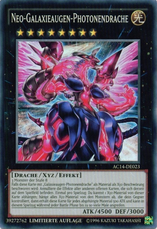 Image for Neo Galaxy-Eyes Photon Dragon (German) - "Neo-Galaxieaugen-Photonendrache" (Advent Calendar 2014 (Adventskalender ZEXAL-Edition)) (AC14-DE023) - YuGiOh