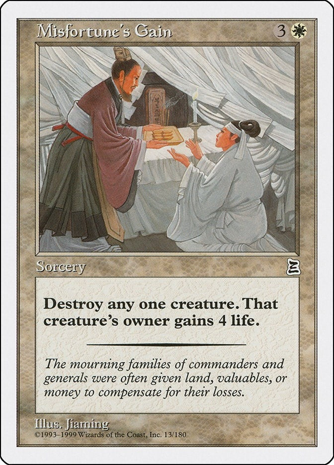 Image for Misfortune's Gain (Portal Three Kingdoms) (13) - Magic: The Gathering