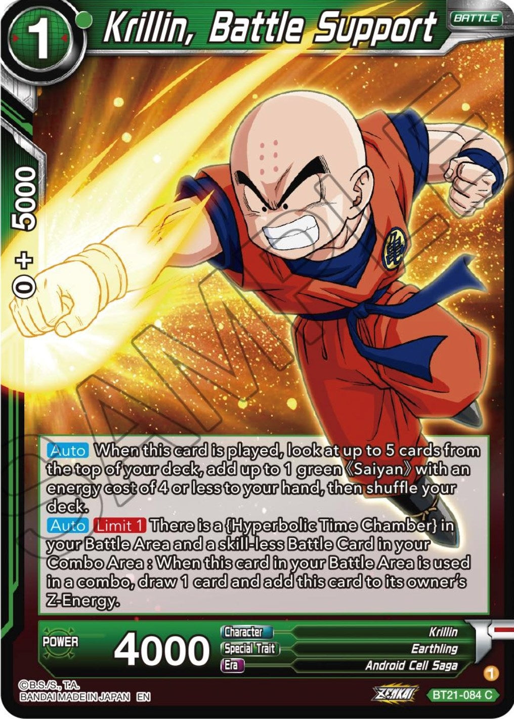Image for Krillin, Battle Support (Wild Resurgence) (BT21-084) - Dragon Ball Super: Masters