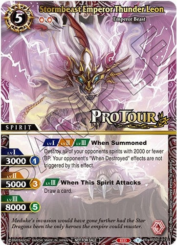 Image for Stormbeast Emperor Thunder Leon (X Rare Special Pack Vol. 1) (Battle Spirits Saga Promo Cards) (BSS01-013) - Battle Spirits Saga