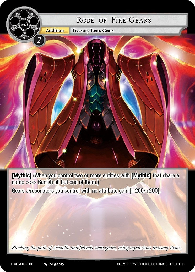 Image for Robe of Fire-Gears (Crimson Moon's Battleground) (CMB-082 N) - Force of Will