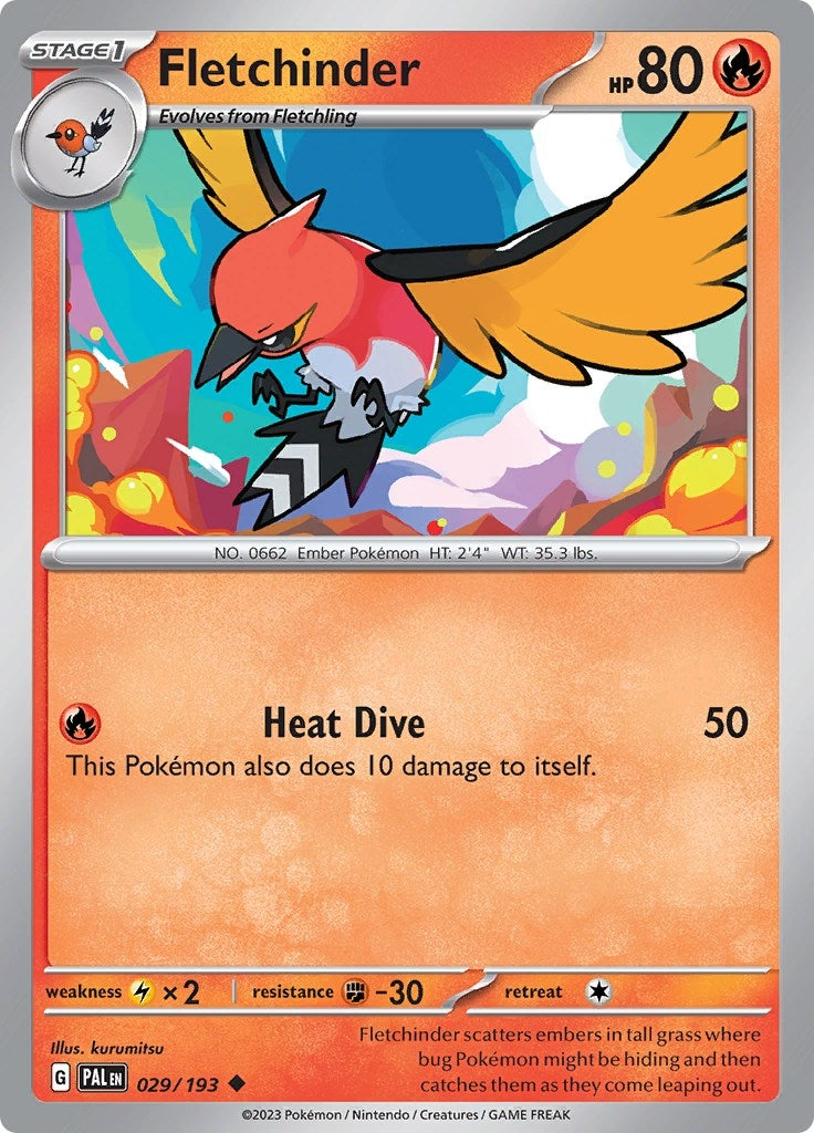 Image for Fletchinder (SV02: Paldea Evolved) (029/193) - Pokemon