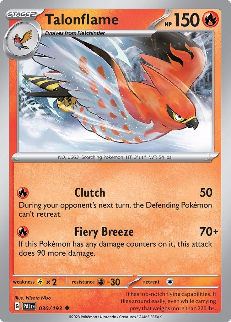 Image for Talonflame (SV02: Paldea Evolved) (030/193) - Pokemon