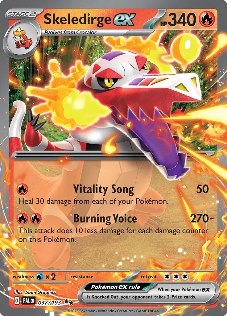 Image for Skeledirge ex (SV02: Paldea Evolved) (037/193) - Pokemon
