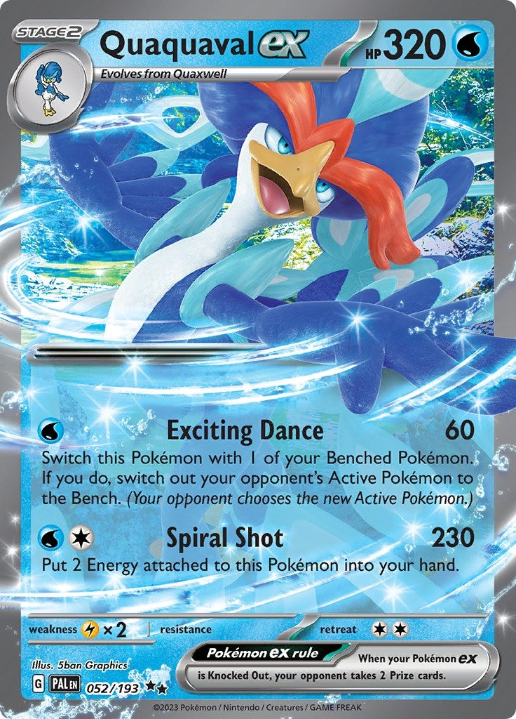 Image for Quaquaval ex (SV02: Paldea Evolved) (052/193) - Pokemon