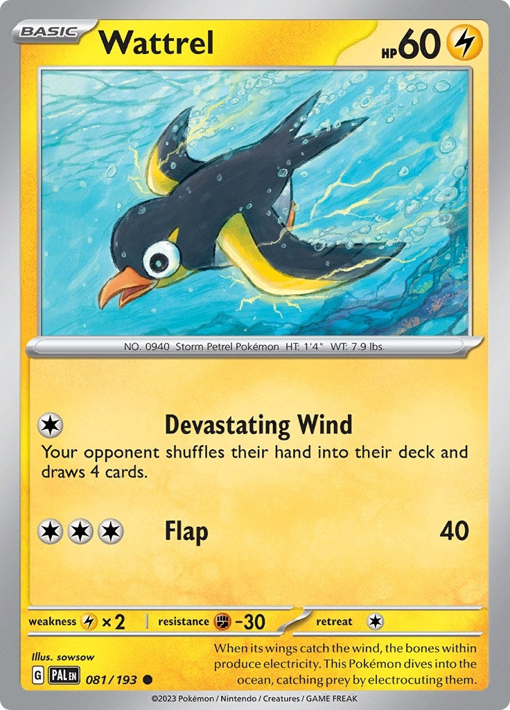 Image for Wattrel (SV02: Paldea Evolved) (081/193) - Pokemon