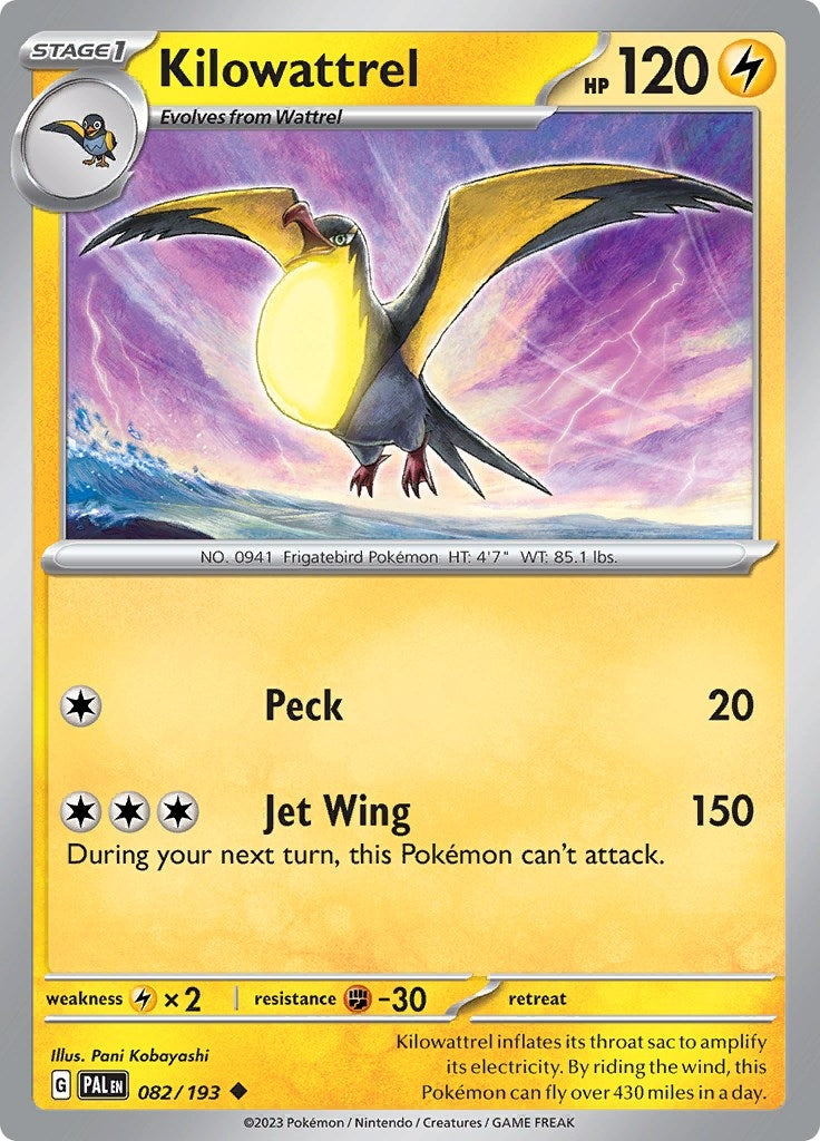 Image for Kilowattrel (SV02: Paldea Evolved) (082/193) - Pokemon