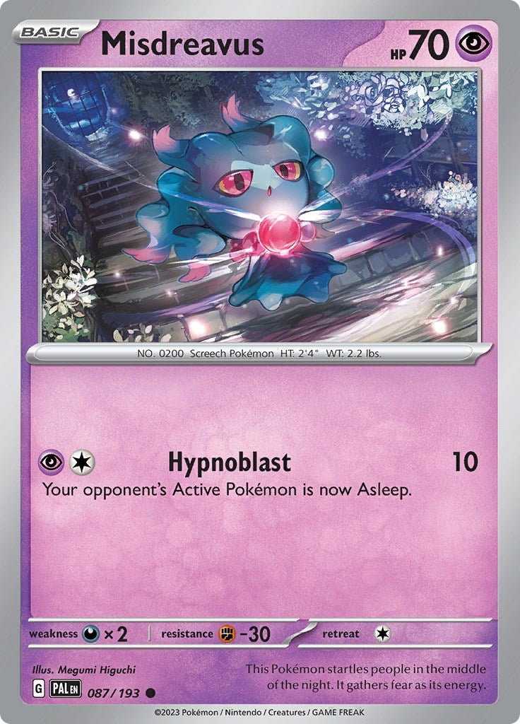 Image for Misdreavus (SV02: Paldea Evolved) (087/193) - Pokemon