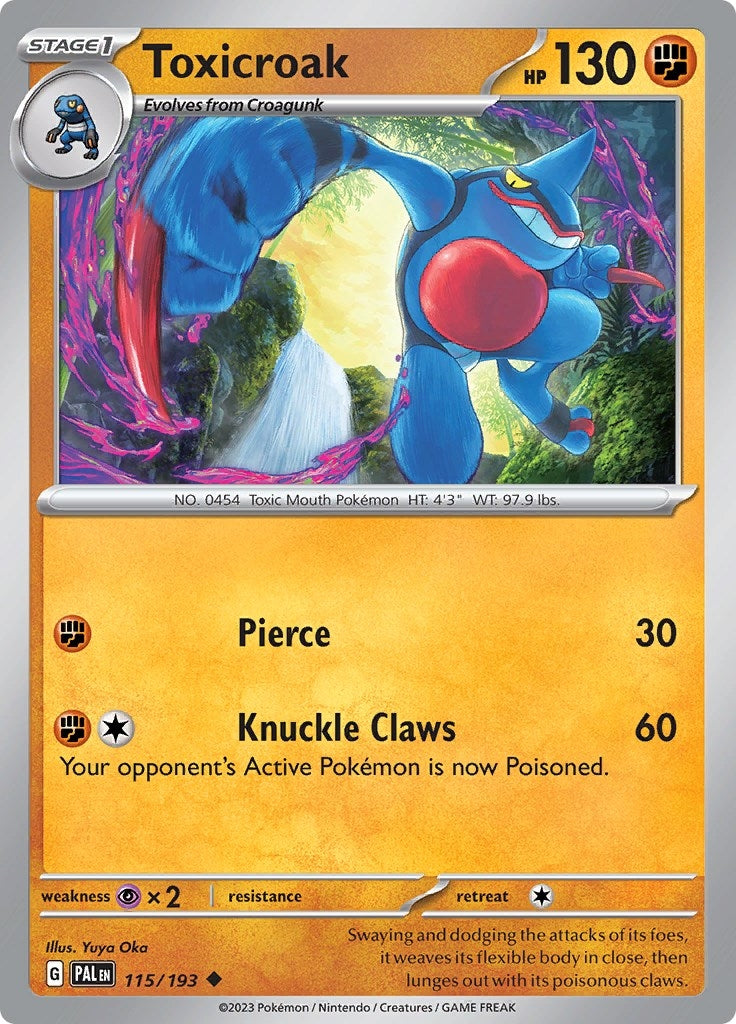 Image for Toxicroak (SV02: Paldea Evolved) (115/193) - Pokemon