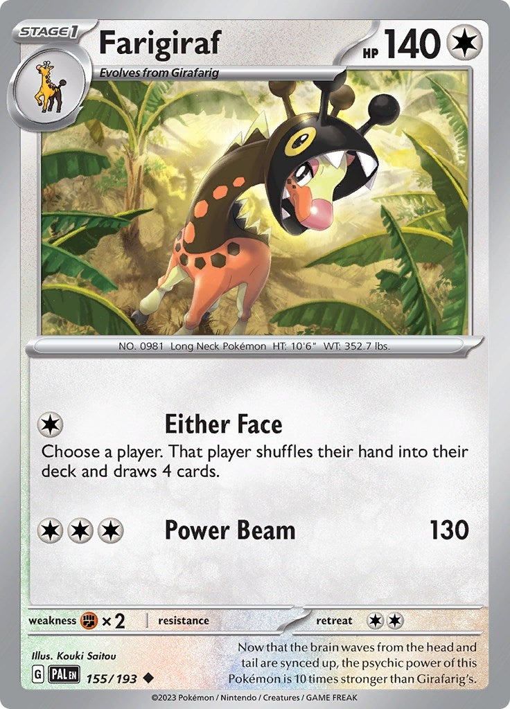 Image for Farigiraf (SV02: Paldea Evolved) (155/193) - Pokemon