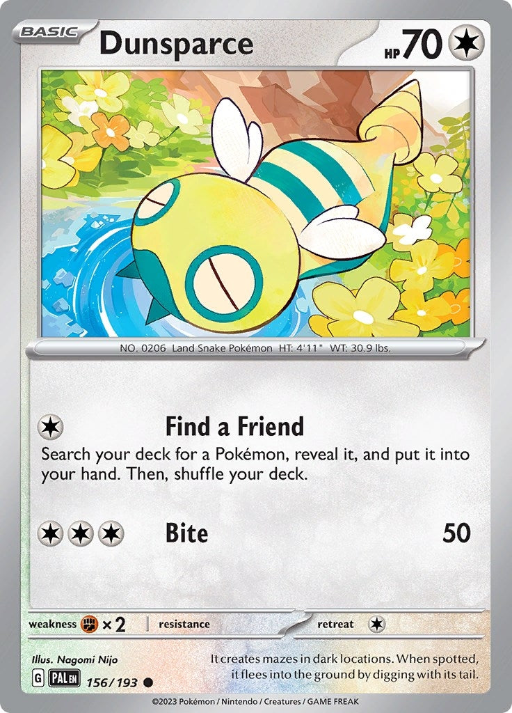 Image for Dunsparce (SV02: Paldea Evolved) (156/193) - Pokemon