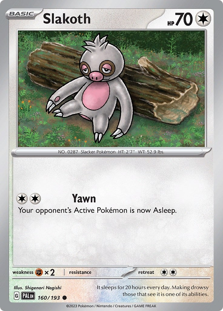 Image for Slakoth (SV02: Paldea Evolved) (160/193) - Pokemon