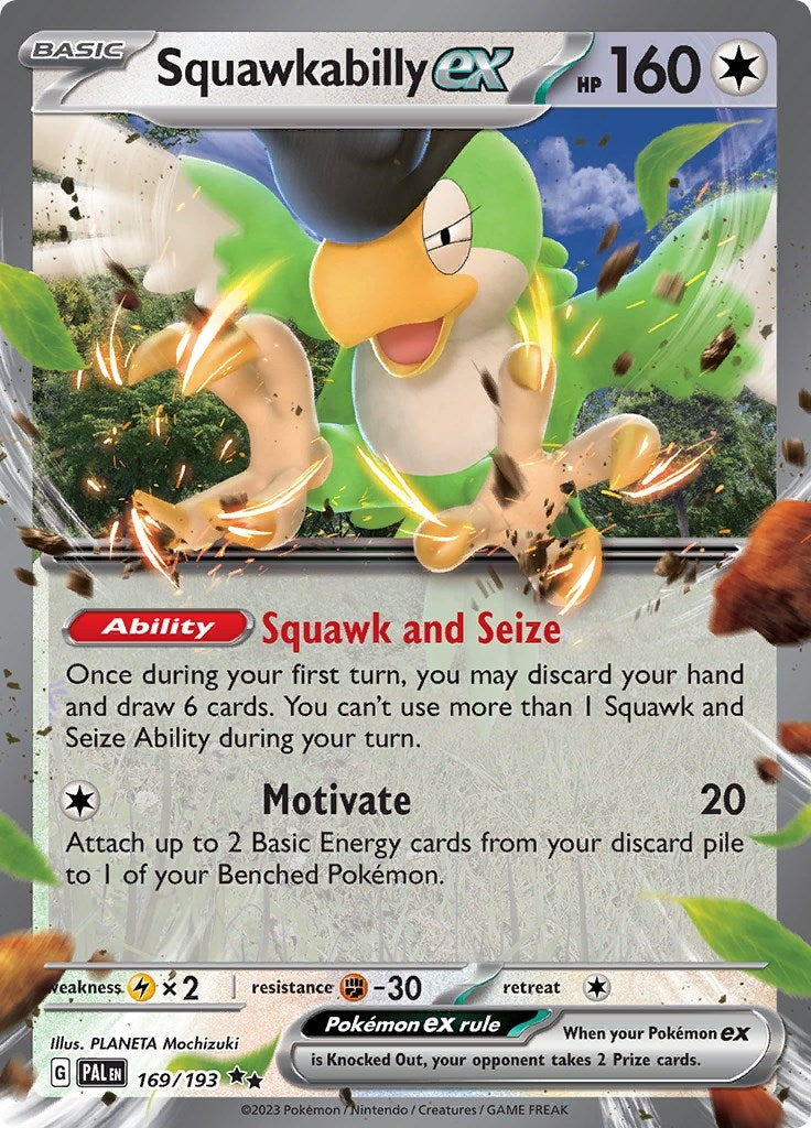 Image for Squawkabilly ex (SV02: Paldea Evolved) (169/193) - Pokemon