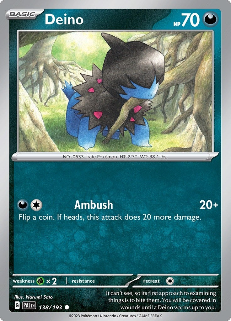 Image for Deino (SV02: Paldea Evolved) (138/193) - Pokemon