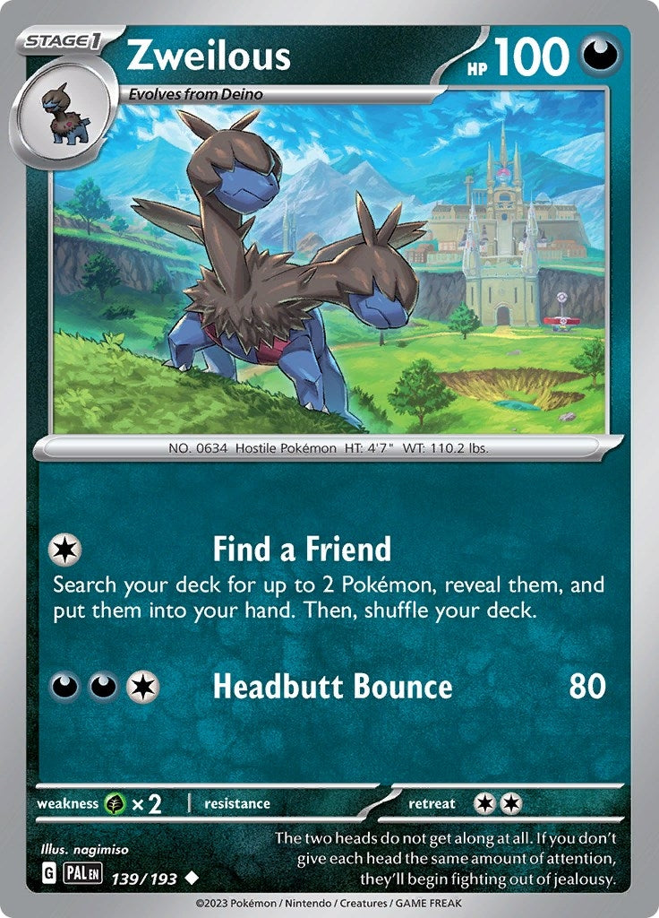 Image for Zweilous (SV02: Paldea Evolved) (139/193) - Pokemon