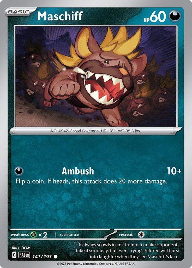 Image for Maschiff (SV02: Paldea Evolved) (141/193) - Pokemon