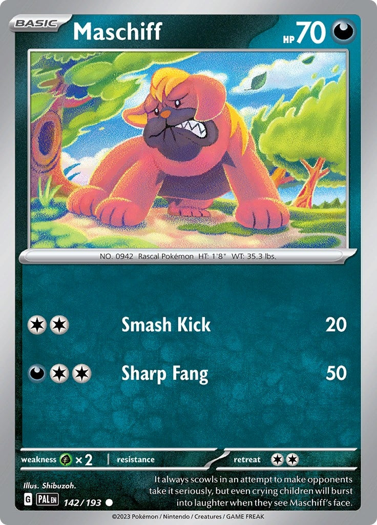 Image for Maschiff (SV02: Paldea Evolved) (142/193) - Pokemon