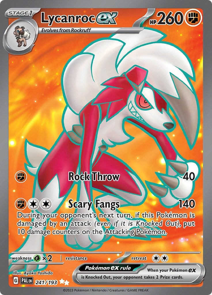 Image for Lycanroc ex (SV02: Paldea Evolved) (241/193) - Pokemon