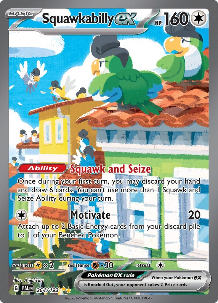 Image for Squawkabilly ex (SV02: Paldea Evolved) (264/193) - Pokemon