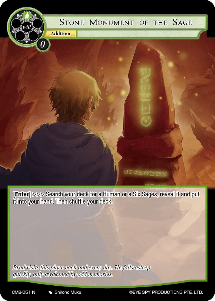 Image for Stone Monument of the Sage (Crimson Moon's Battleground) (CMB-051 N) - Force of Will