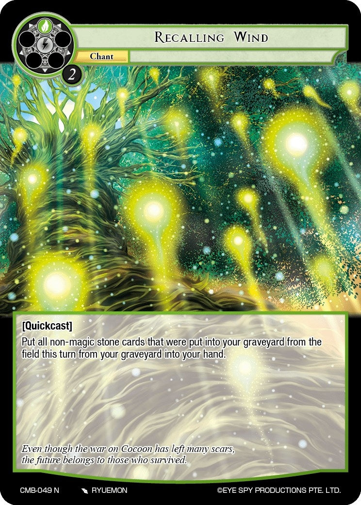 Image for Recalling Wind (Crimson Moon's Battleground) (CMB-049 N) - Force of Will