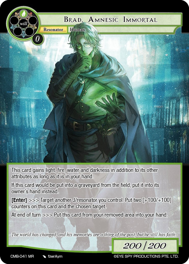 Image for Brad, Amnesic Immortal (Crimson Moon's Battleground) (CMB-041 MR) - Force of Will