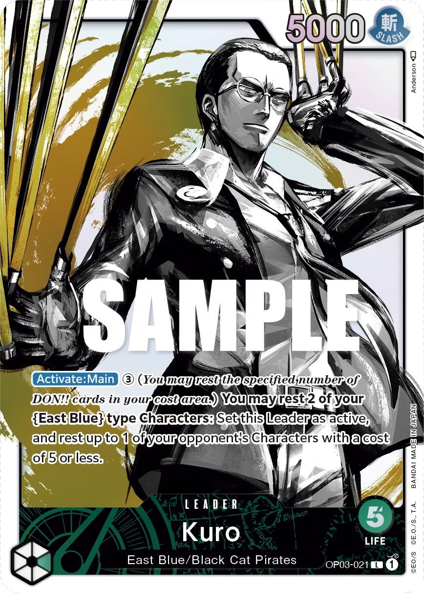 Image for Kuro (Alternate Art) (Pillars of Strength) (OP03-021) - One Piece Card Game